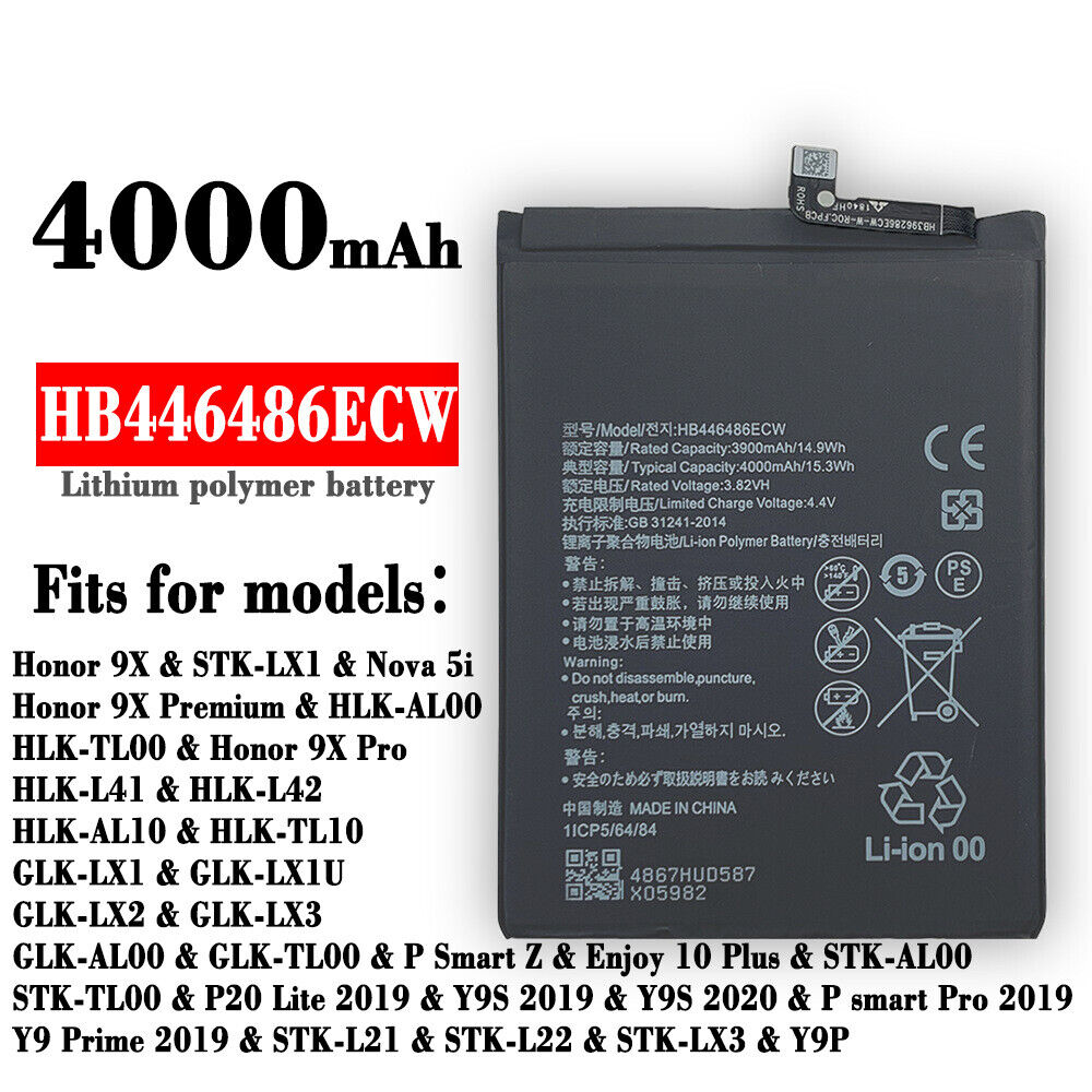 Huawei HB446486ECW 4000 mAh Mobile Battery for Huawei Enjoy 10 Plus