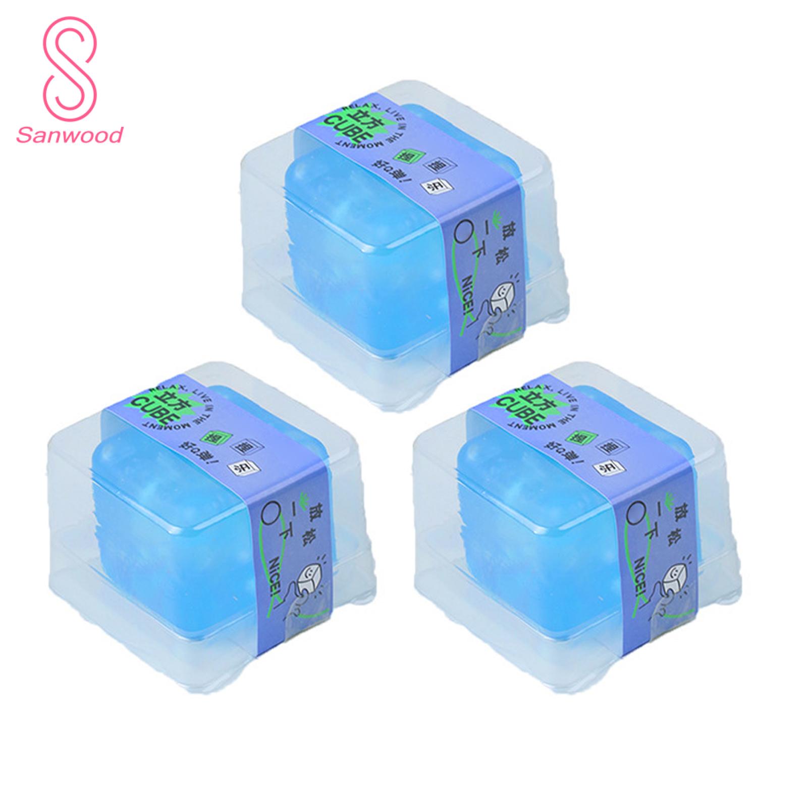 Stress Relieving Ice Cubes 3pcs Slow Rising Ice Cube Stress Balls Fun Anxiety Relief Toy for Kids Adults Buyers' Favorite