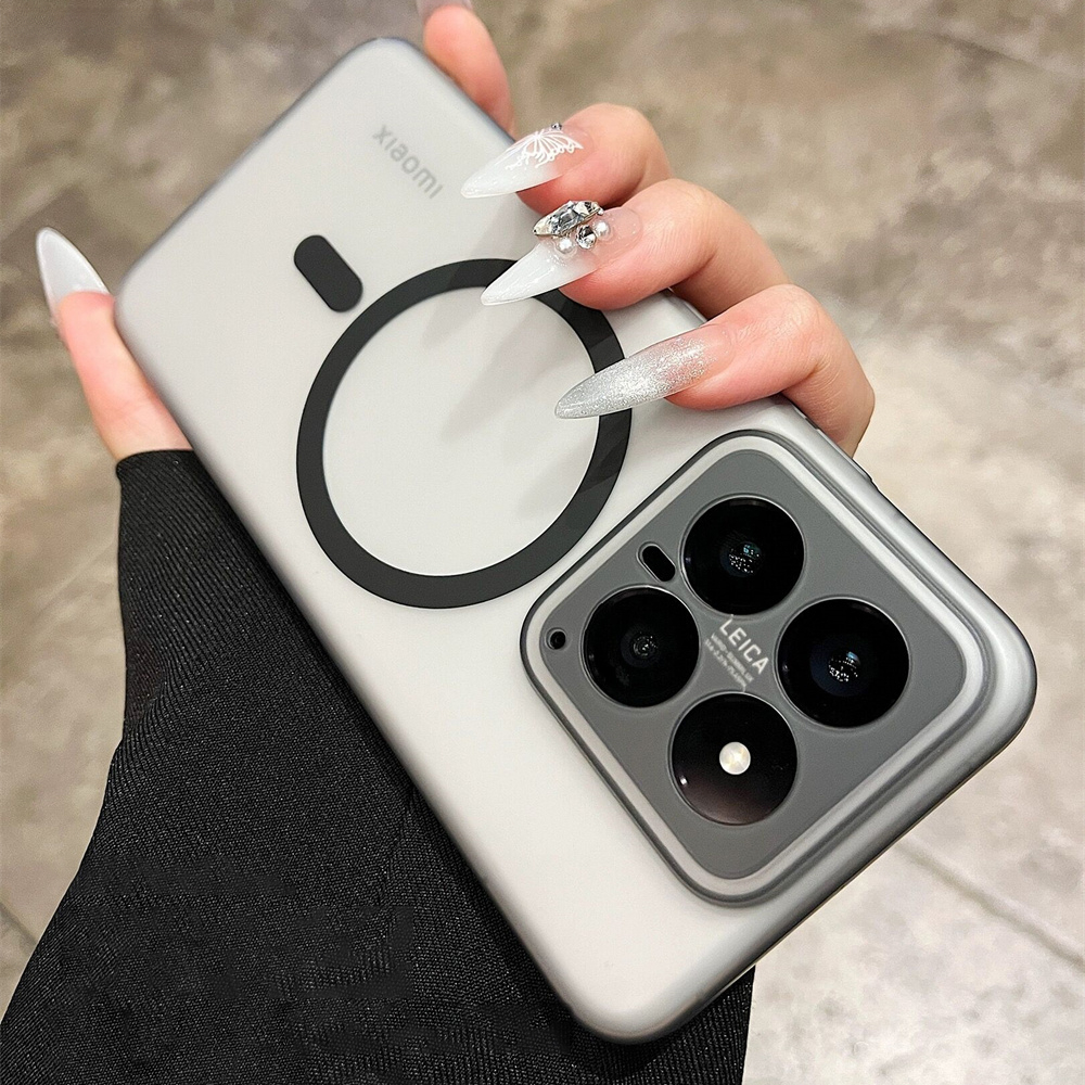 HOCE Matte Ultra Thin Magnetic Phone Cases For Xiaomi 15 14 13 Ultra Plus M14 M13 M15 MagSafe Case Slim Hard Plastic Frosted Translucent Back Cover. 