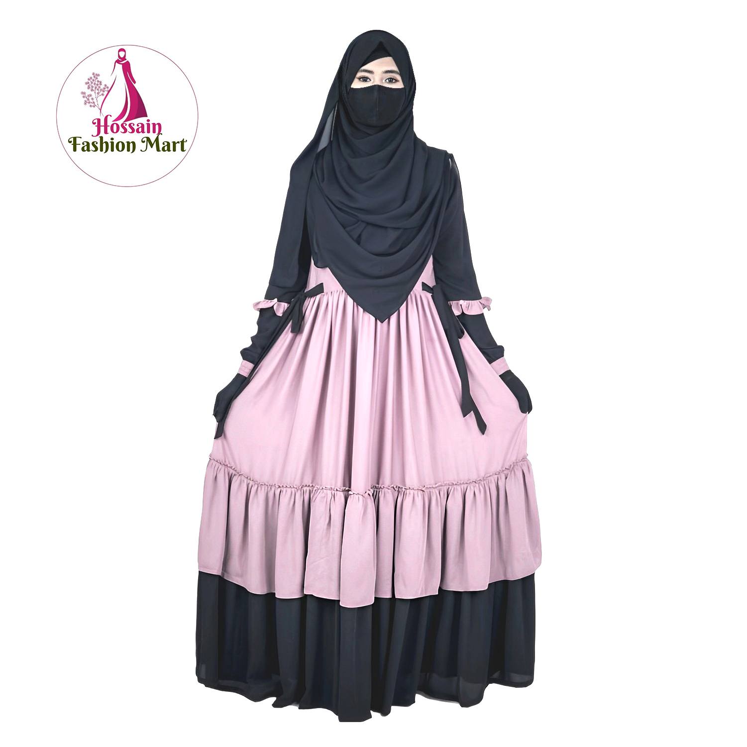 Premium Quality Abaya Gown Burqa with a Large Hijab For Women Muslim Outerwear. 