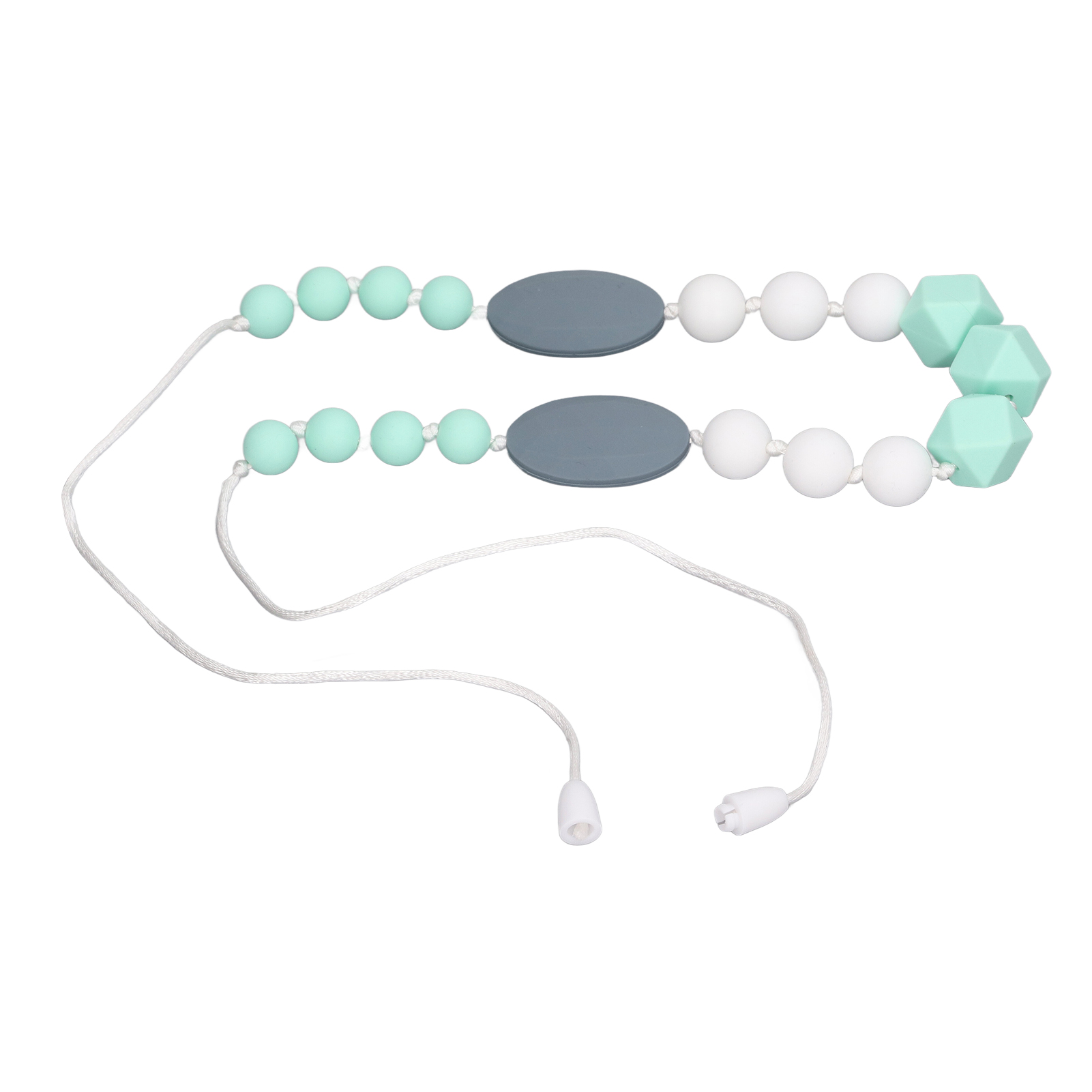 Baby Teething Necklace, Chewable Baby Teething Necklace Silicone Beads Vivid Reduce Pain Odorless Heating Easy To Clean with Detachable Clasps for Home. 