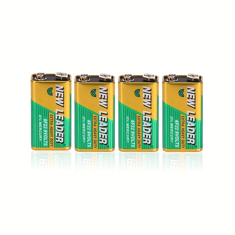 New Leader 6F22 9V Extra Heavy Duty 0% Mercury Non Rechargeable Battery - 2 Pcs. 