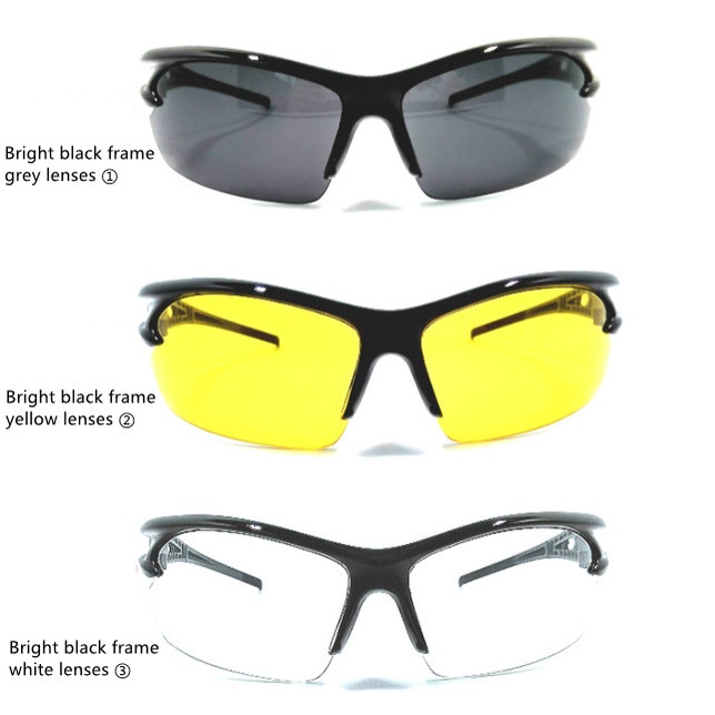 J.O.Y Night Vision HD Cycling Sunglasses Men's Sports Outdoor Riding Glasses Windproof, Dustproof and Insect-proof riding glass driving glasses #096. 