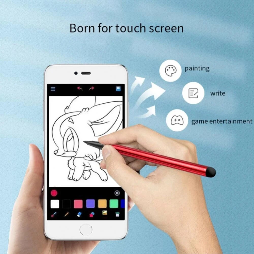 Dual-Purpose Stylus Pen For Samsung Galaxy Tab A9 Plus 11 inch 2023 Tab S9 FE Plus 12.4 S9 S8 Plus S7 FE A8 A7 S6 S7 Lite Pencil. 