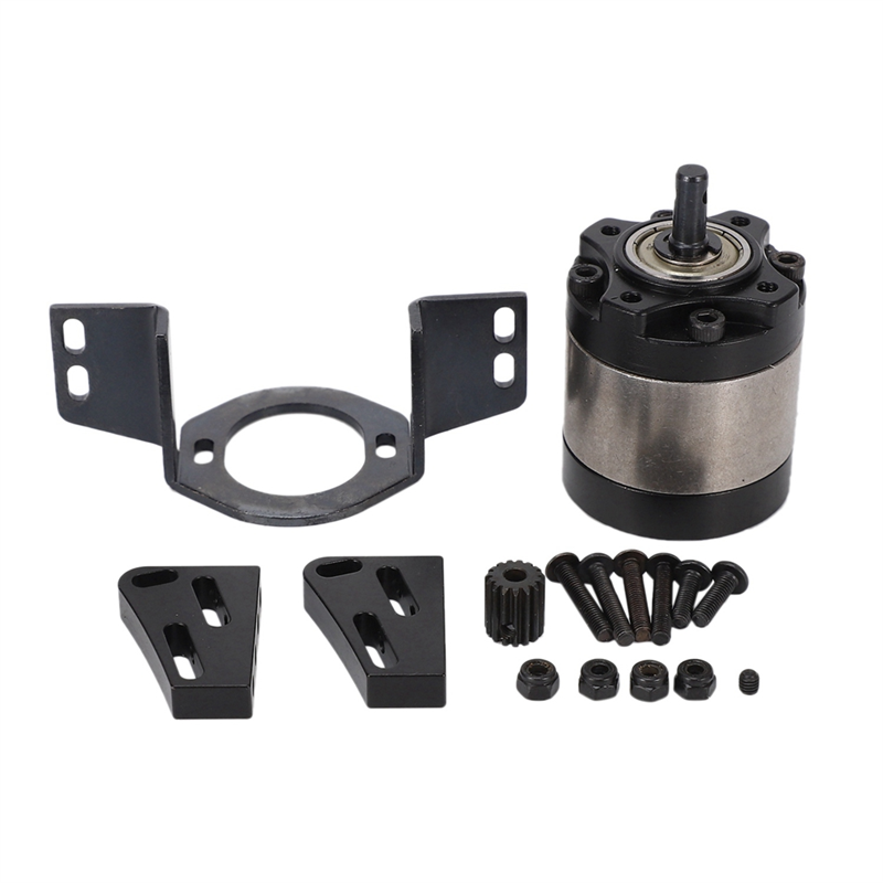 1:17 Gear Ratio Planetary Transmission Box Reduction Gearbox with Mount Replacement Parts for 1/10 RC Crawler Car D90 Axial SCX10. 