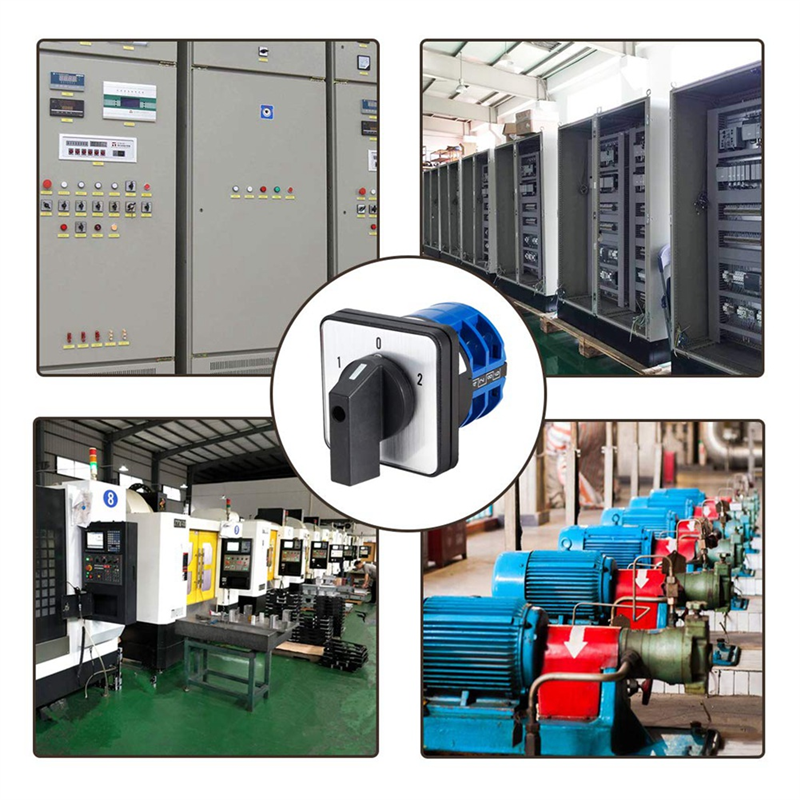 FORIDE Changeover Selector Switch 3 Positions 8 Terminals Universal Rotary Cam Selector Latching Switches 32A. 