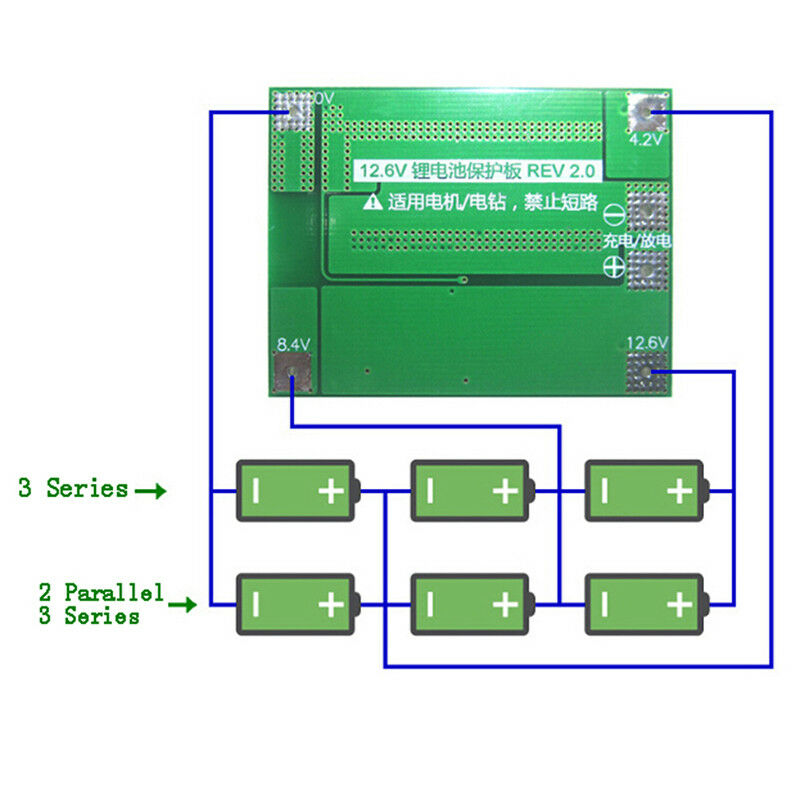 3S Bms 12V 40A Li-Ion Lipo Battery 18650 Board Charger Protection Module - bms circuit. 