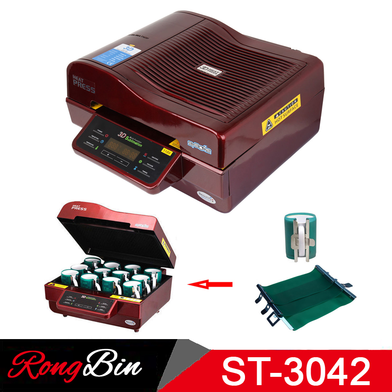 ST-3042 3D Vacuum Press Machine Heat Press Printer 3D Sublimation Heat Press Machine for Cases Mugs Plates Glasses. 