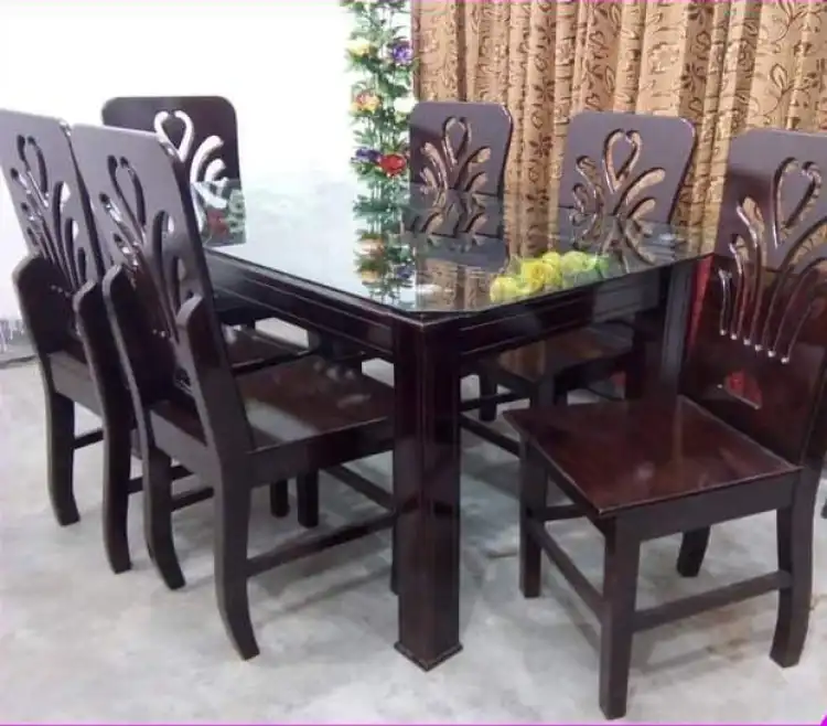 Malaysian wood deals dining set