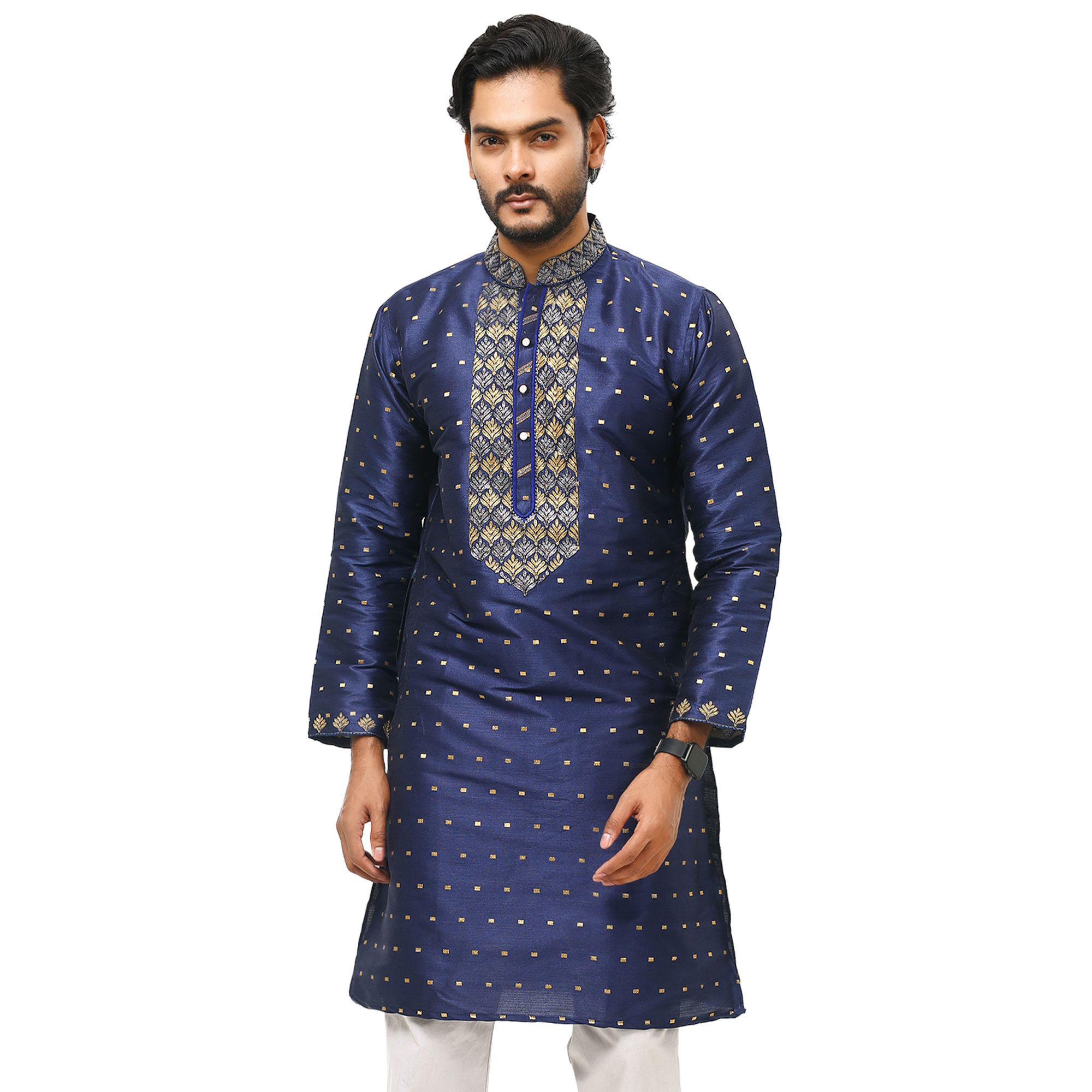 Premium Katan Silk Panjabi for Men â Elegant Traditional Menâs Ethnic Wear, Soft & Comfortable Katan Silk Fabric, Perfect for Weddings, Parties & Festive Occasions, Stylish Designer Panjabi for Men in Modern & Classic Pakistani & Bangladeshi Style