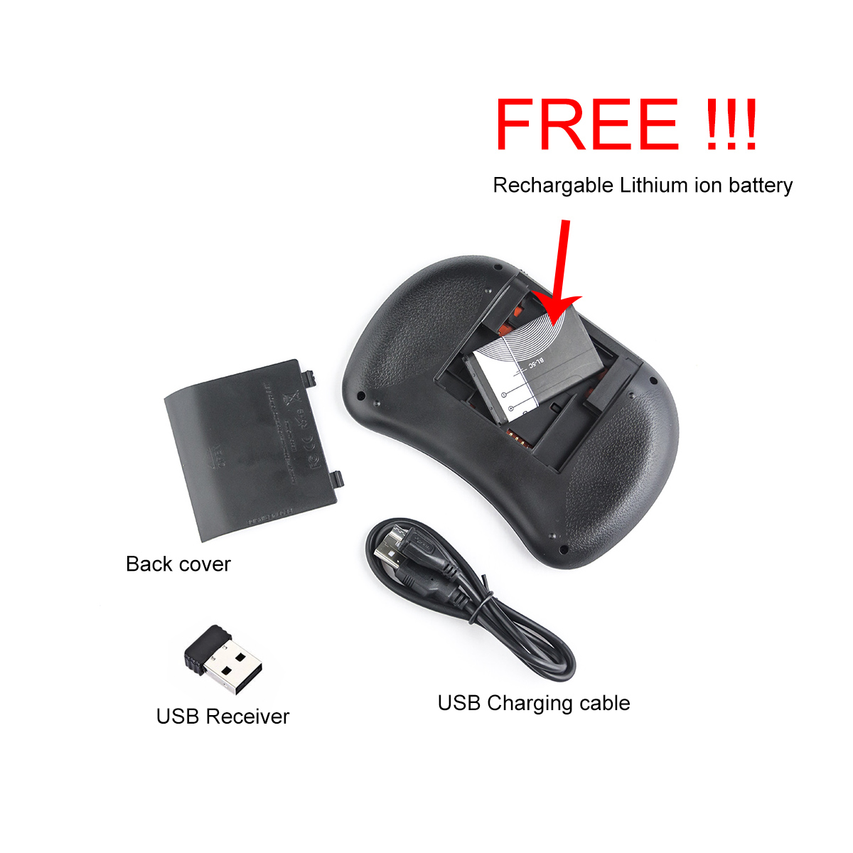 I8-B Wireless Backlit Mini Keyboard With Touchpad Mouse - Versatile Wireless Keyboard Combo For Various Devices. 