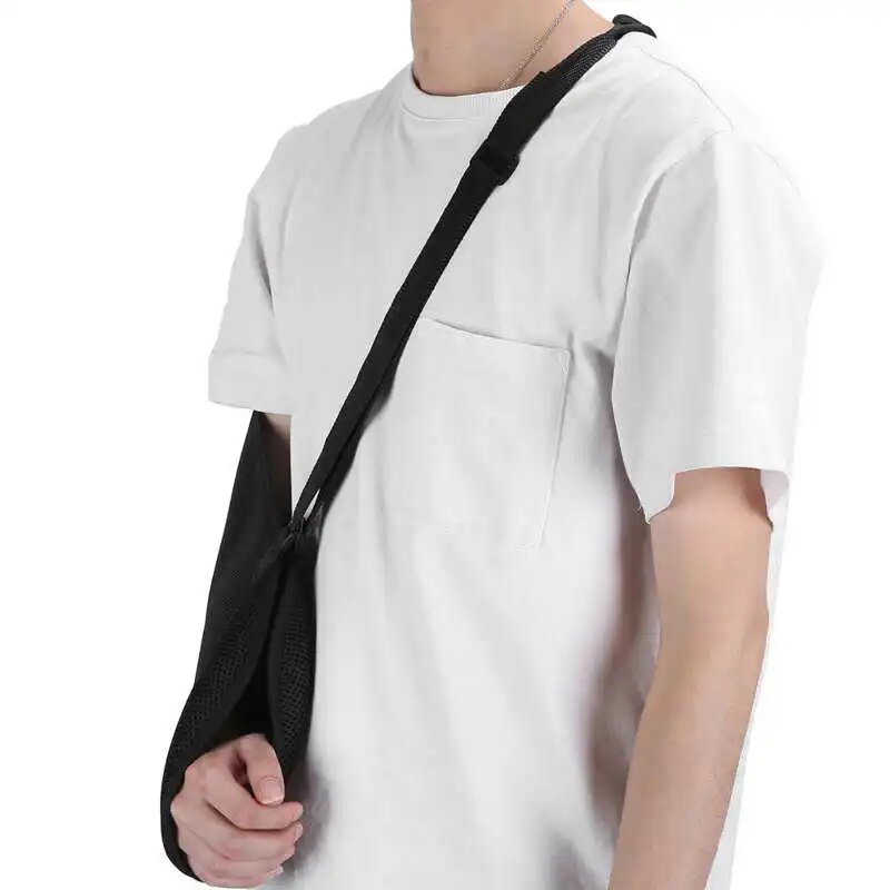 Breathable Arm Sling Adjustable Arm Support Shoulder Immobilizer for Fracture Sprain Wrist Arm Elbow Forearm Fixed Belt Straps. 