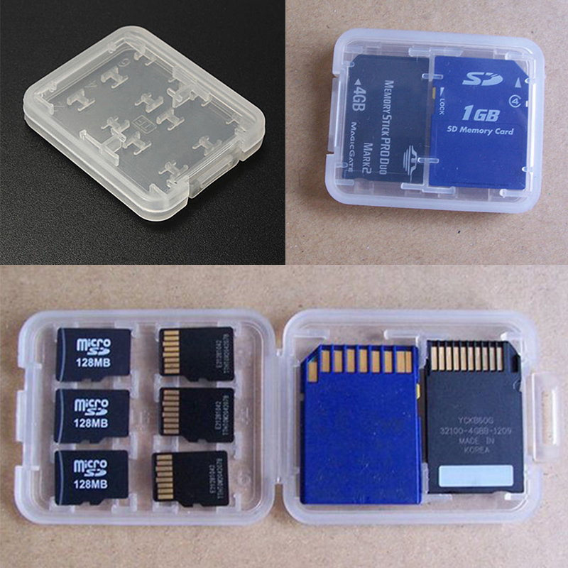 8 Slots Micro SD TF SDHC MSPD Memory Card Protecter Box Storage Case Holder. 
