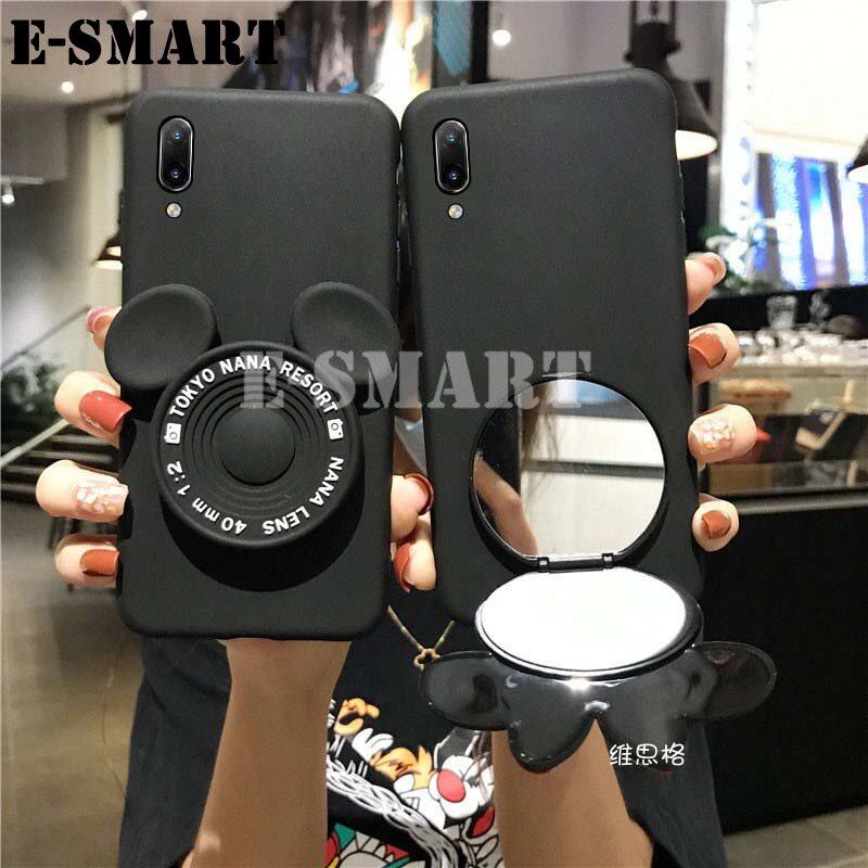 For Tecno Phantom X2 Pro Case Makeup Mirror Soft Cute Cartoon Camera Stand Silicone Cases for Tecno Phantom X2 Pro Back Cover Casing. 