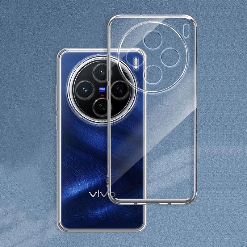 Vivo X200 5G Premium Silicone Case Crystal Clear Soft TPU Ultra-Thin Transparent Flexible Protective Mobile Phone Back Cover