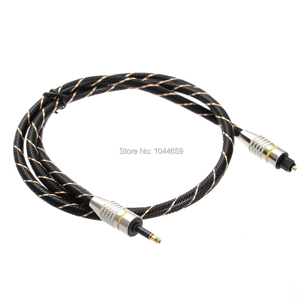 Digital Sound Toslink to Mini Toslink Cable 3.5mm SPDIF Optical Cable 3.5 to Optical Audio Cable Adapter for PC TV to Amplifier. 
