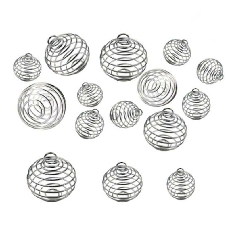 【VisioN Shop】30PCS/Set Round Alloy Cages Pendants DIY Component Charms(null). 