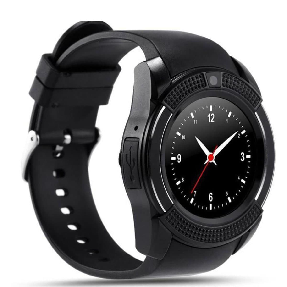 V8 Bluetooth Smart Watch - Black. 