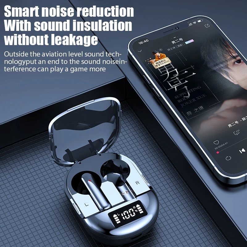INNOVAT® Air buds K40 Bluetooth Earphones Digital Display Headset Noise Cancelling Earbuds With Microphone High Fidelity Stereo Sound Headphones. 