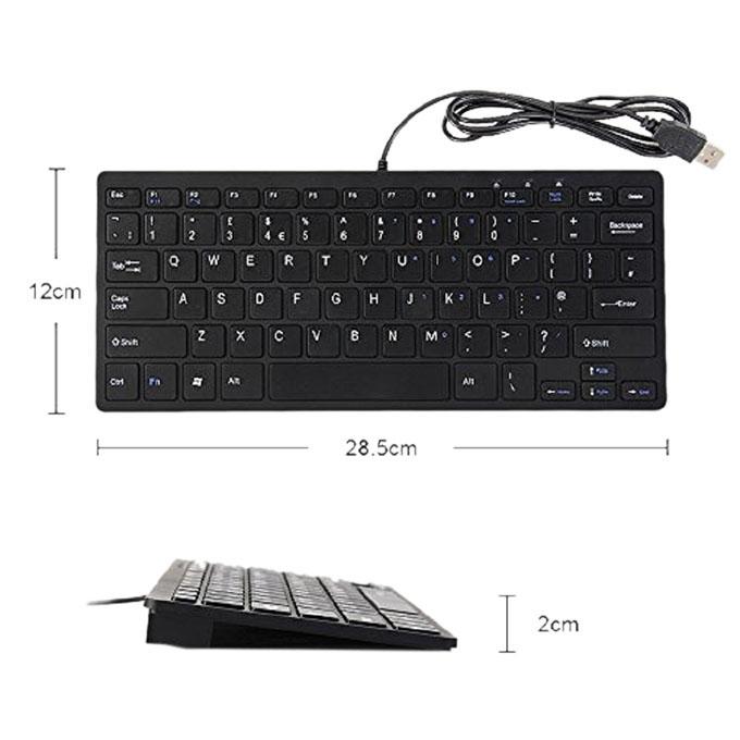 Laptop Mini Keyboard Logic LG-101 Mini USB Wired Keyboard-Black. 