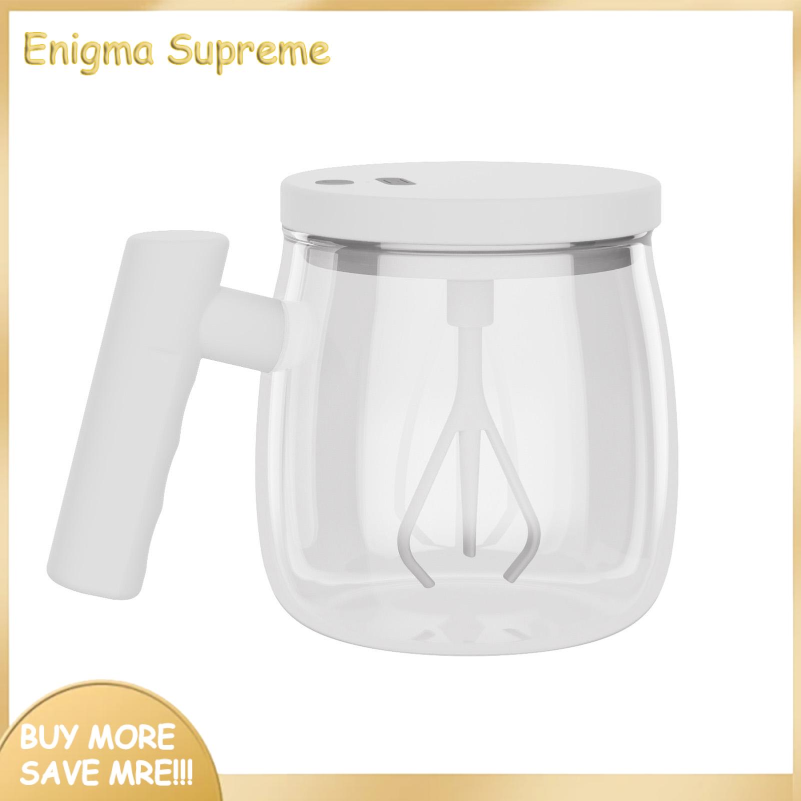 Enigma- Temperature-resistant Blender Jar 400ml Electric Self-stirring Glass Coffee Cup High Speed Automatic Mixer for Home Office Use Buyer's Choice Electric Mixing Cup. 