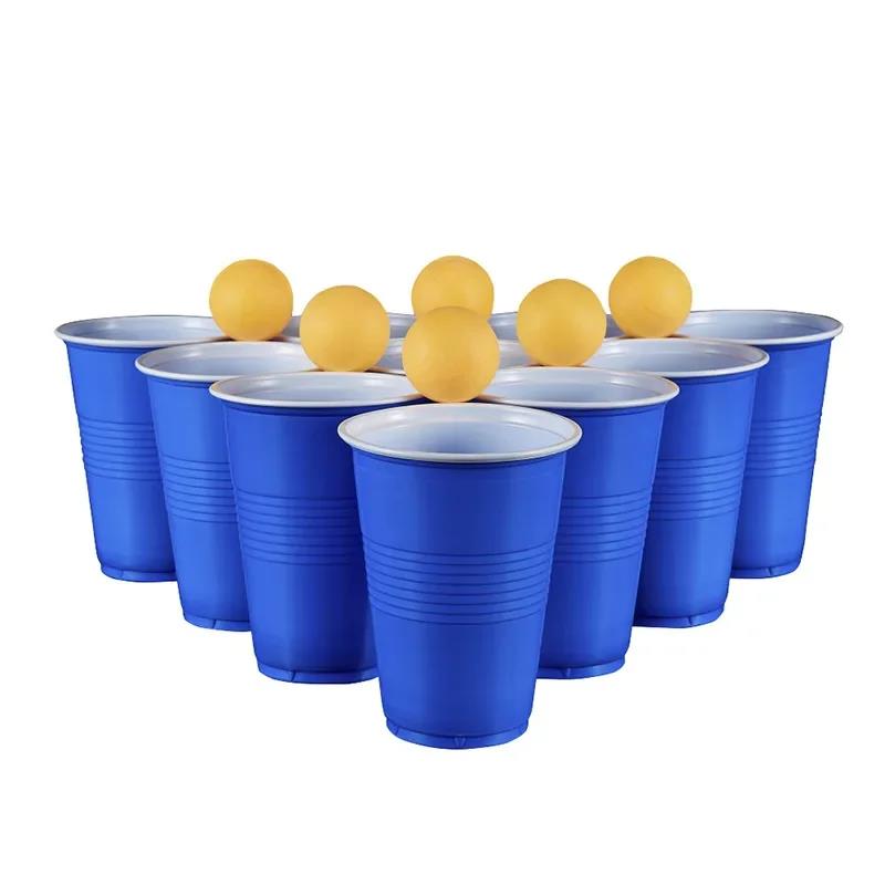 16-Ounce Plastic Party Cups in Red (50 Pack) Disposable Plastic Cups Recyclable Red Cups with Fill Lines for Drinks,BBQ,Picnics. 