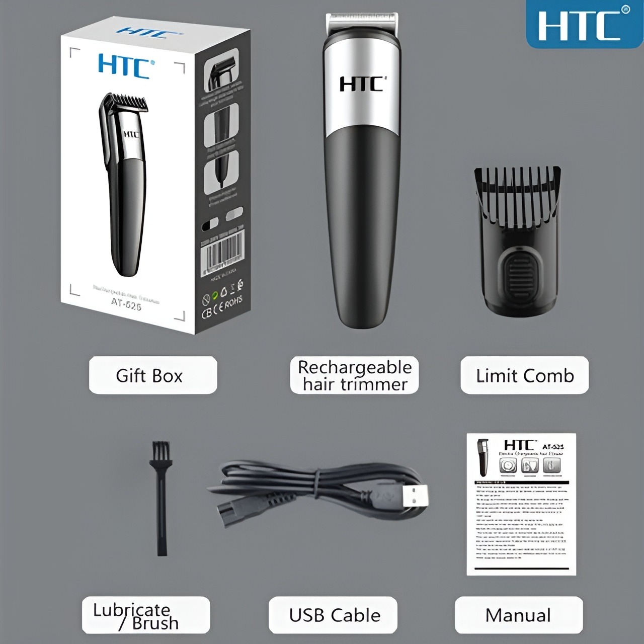 HTC AT-525 Trimmer 45 min Runtime 4 Length Settings. 