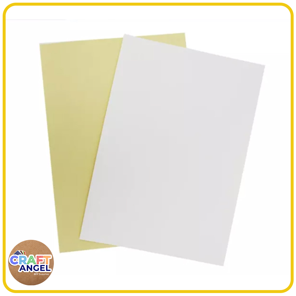 Yasen Matte / Glossy Label Sticker 150GSM A4 Size 20 Sheets High Quality Coating and Paper Base Printable Adhesive Sticker for All Types of Inkjet Printer. 
