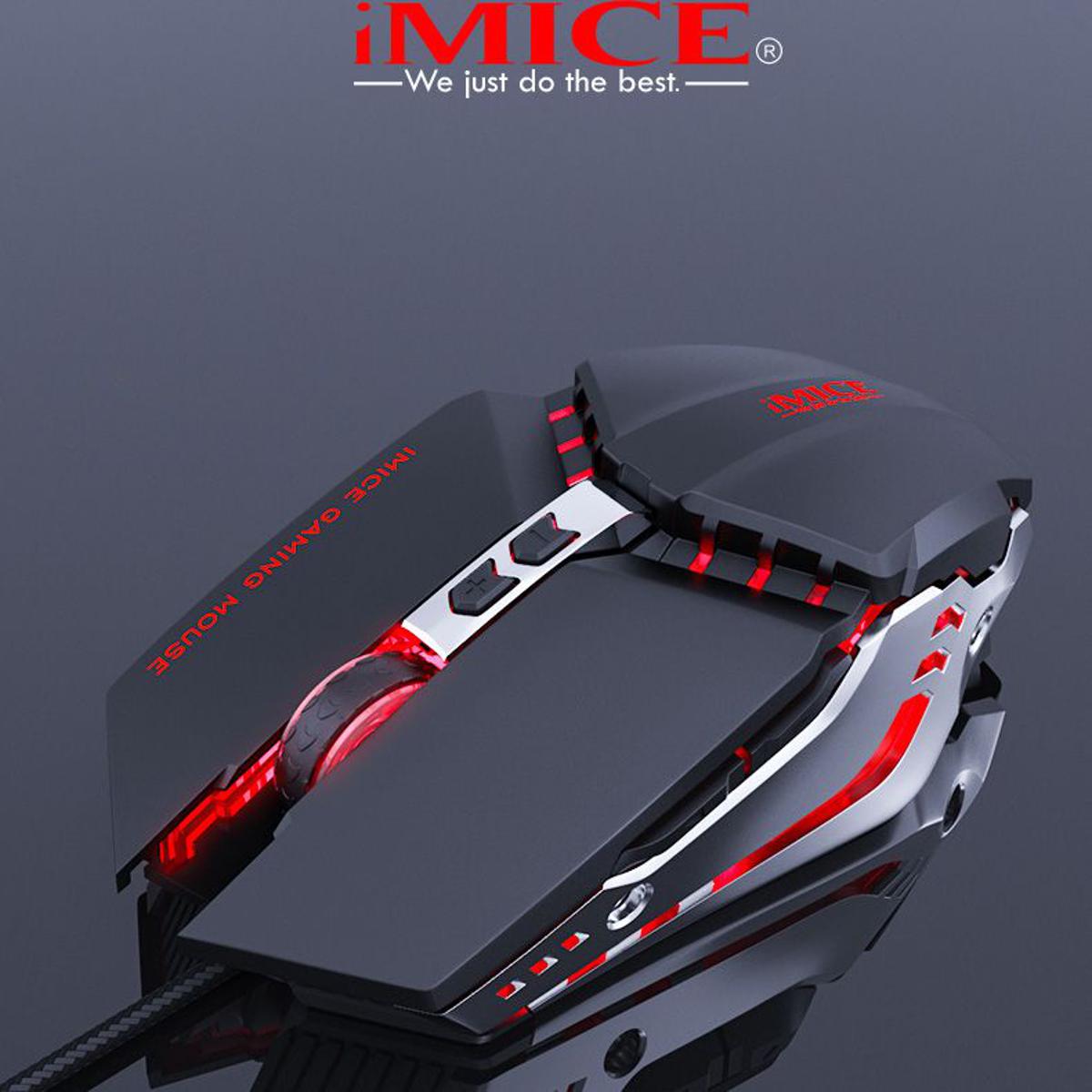 iMICE T80 Gamer Customizable Gaming Lighting Mouse For better gaming experience, Beautiful Design, Comfortable Play