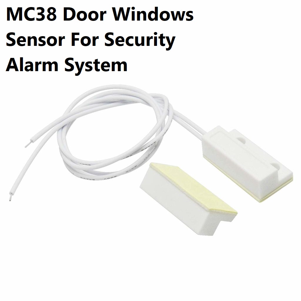 1Pair- MC38 Wired Magnetic Contact Reed Switch For Door Window Security Alarm System NC Normally Open Magnetic Switches Surface Mount MC38 Door Windows Sensor For Arduino. 