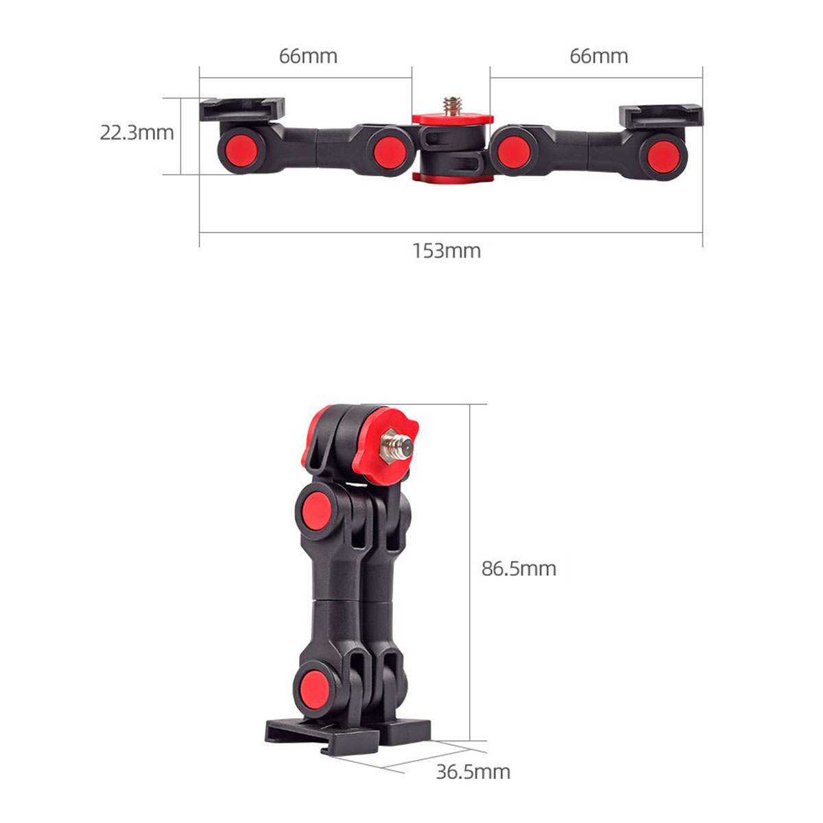 1 Piece Rotatable Multifunctional for Cold Shoe Mount Adapter with Phone Clip. 