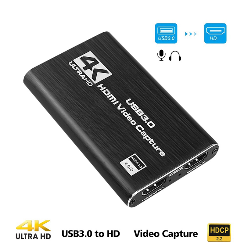 4K Video Capture Card 4K HD Video Capture Card 1080P 60Fps HD Camera Recording Box -Compatible USB 3.0 PC Live Capture Card Video Recorder. 