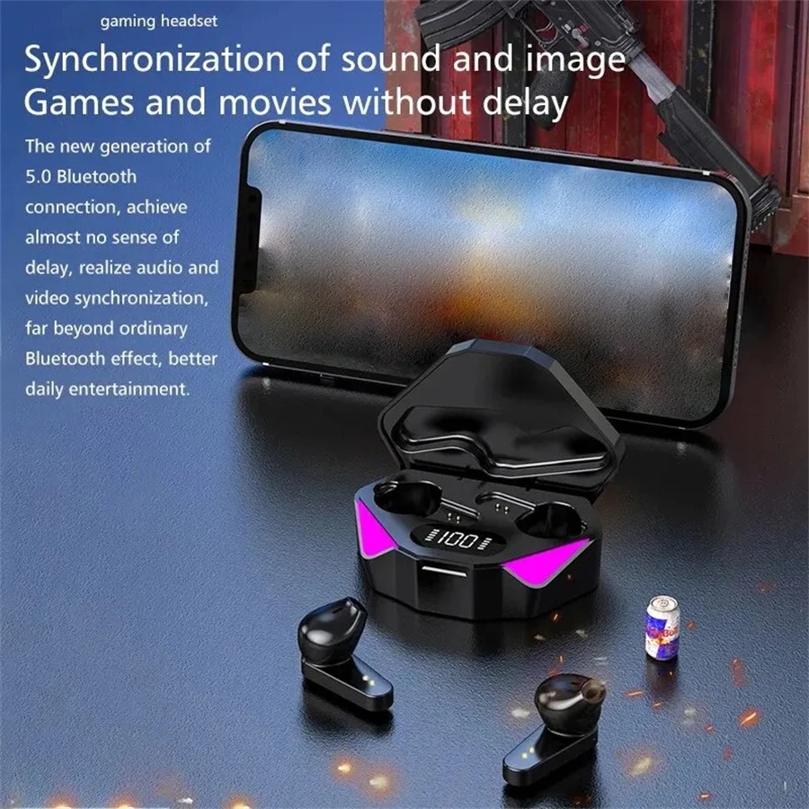 NEW AIR X15 Earphones Bluetooth Wireless Gamer Headphones Sport Low Latency Earbuds fone Gamer Headset Gamer With Mic Handfree_Alpha Bridge