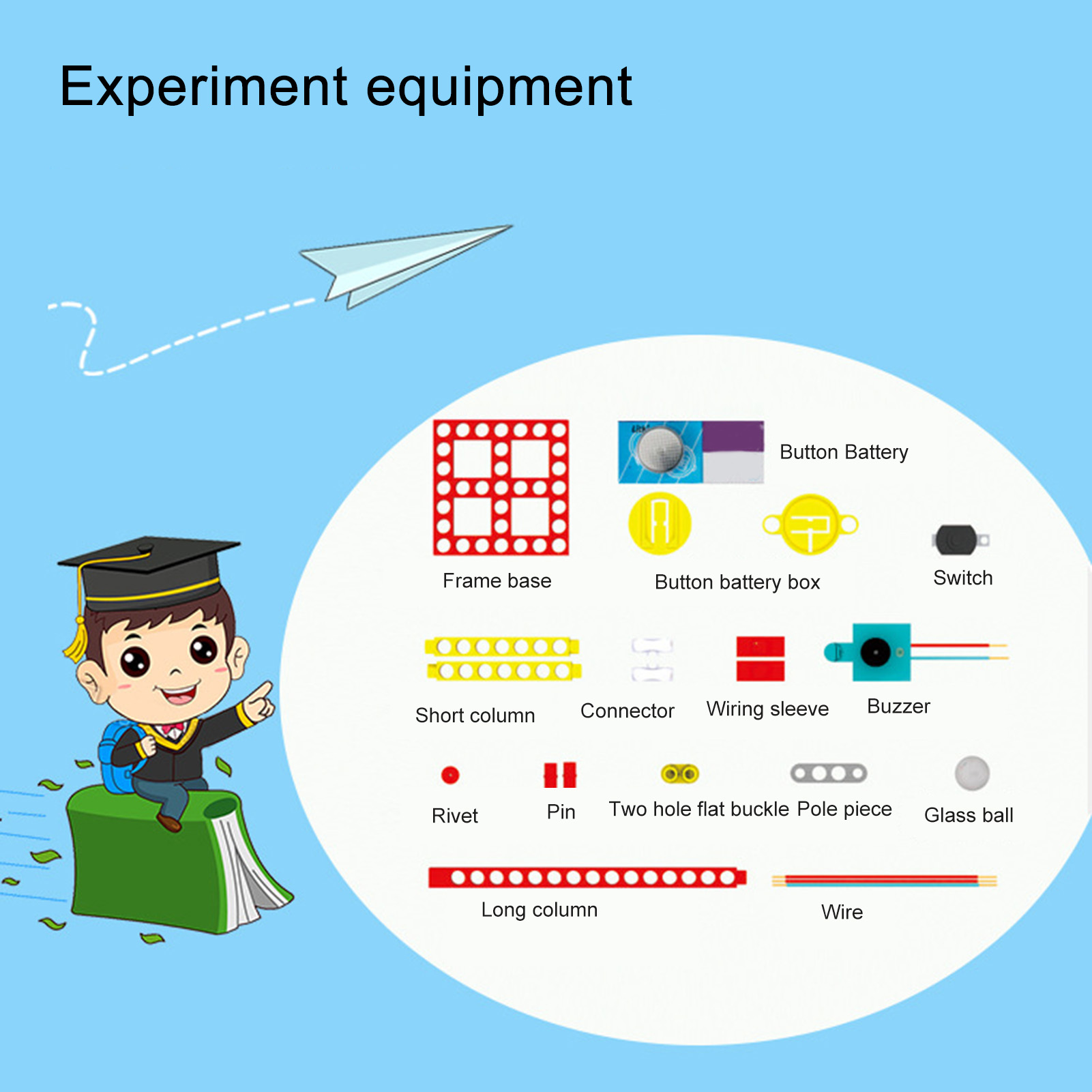 1 Set Earthquake Alarm Toy Creative Physical Experiment Plastic DIY Simple Seismograph Educational Tool. 
