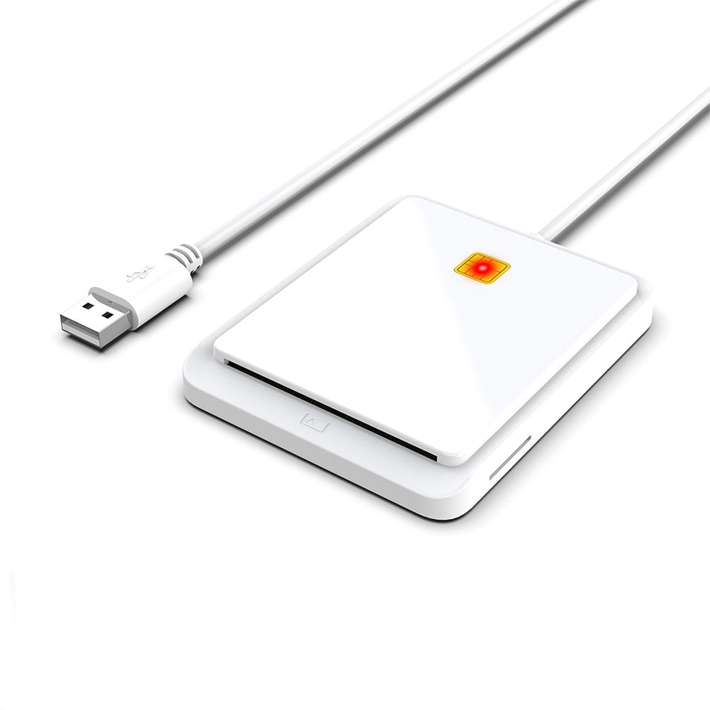 USB 2.0 Smart Card Reader Memory for ID Bank SIM CAC ID Card Cloner Connector Adapter for Windows XP Windows 7/8/8.1/10. 