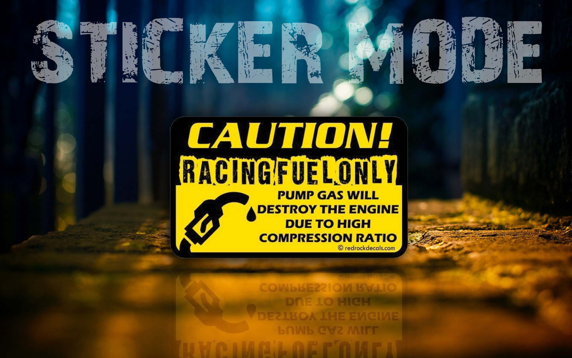Sticker For Bike | Racing Fuel Only | Best Quality Sticker For Bike Decal And Decoration ( Sticker_Mode )