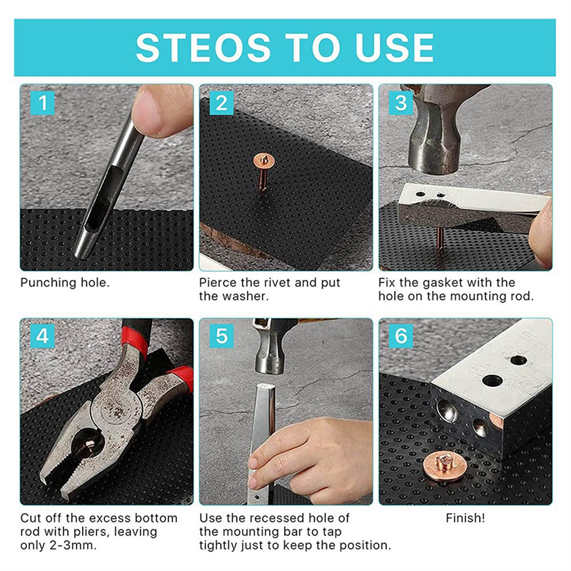 Copper Rivets and Burrs Solid Brass Rust-Proof Rivet Studs Leather Copper Rivet for Leather Pure Copper Rivet Setting Tool. 