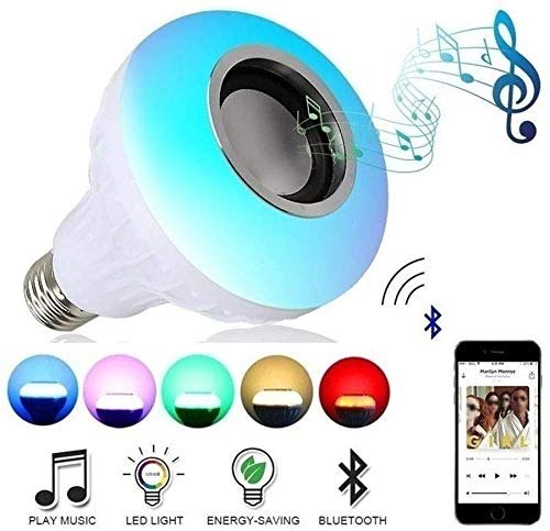 LED Music Bulb Bluetooth4.0 Light Speaker- Multi-color changing E27 12W LED light bulb with Remote Control for Home/Stage. 