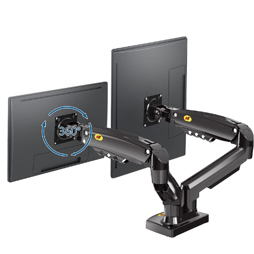North Bayou F160 17" 27" Heavy Duty Dual Monitor Desk Mount