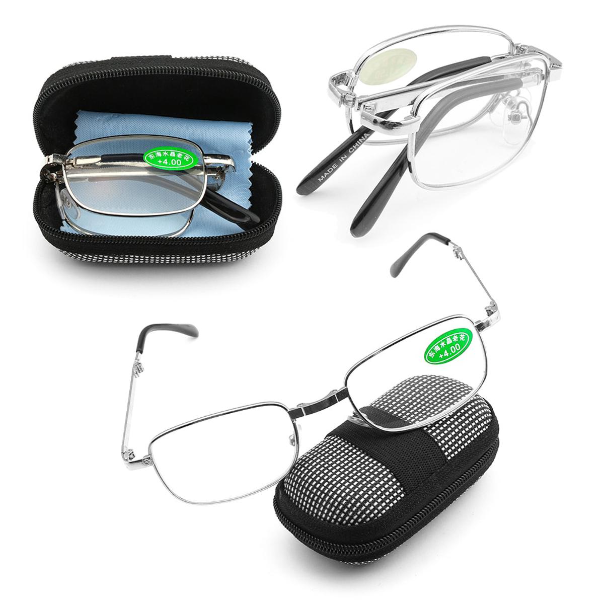 （New）Uniex Progreive Multifocal Prebyopia Eyeglae  1.00~ 4.00 Degree Folding Metal Reading Glae Include Glae Cae