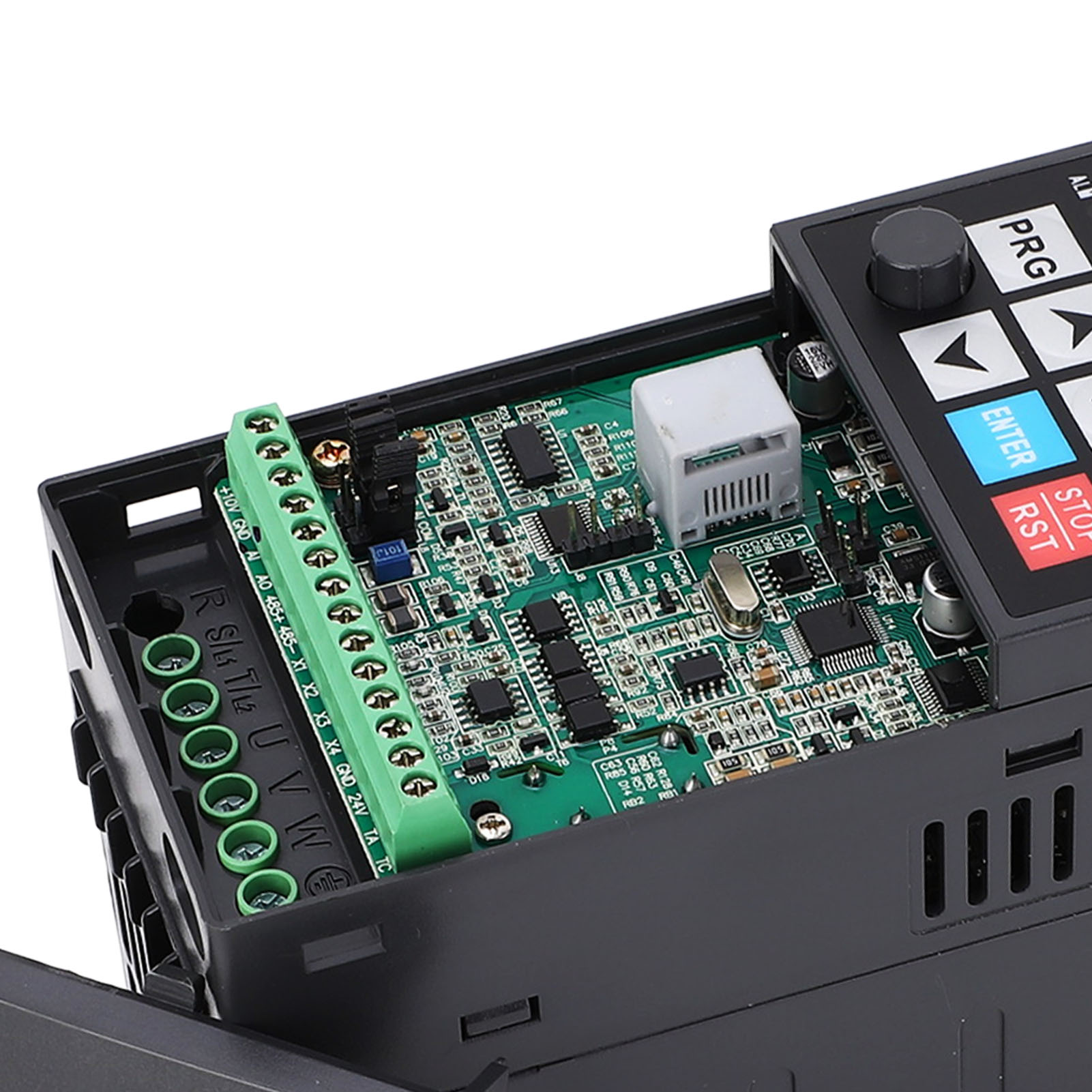 VFD Inverter Converter Extra Large Heat Sink Good Heat Dissipation 2.2KW Frequency Inverter 1PH 220V To 3PH 10A 220V Humanised Keyboard for CNC Machine Tools