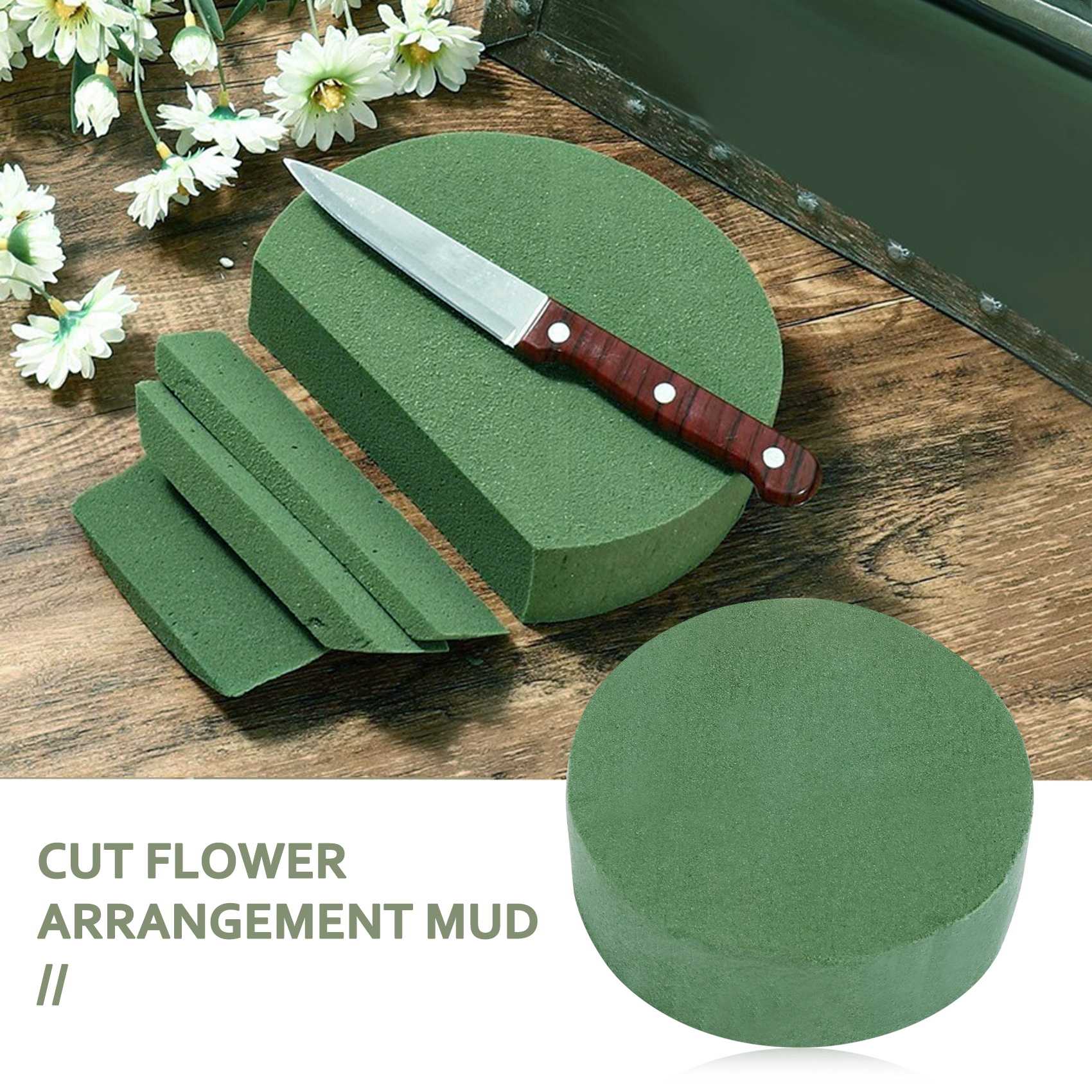 6 Pcs Round Floral Foam Blocks,4.72 Inch Dry Floral Foam for Artificial ...