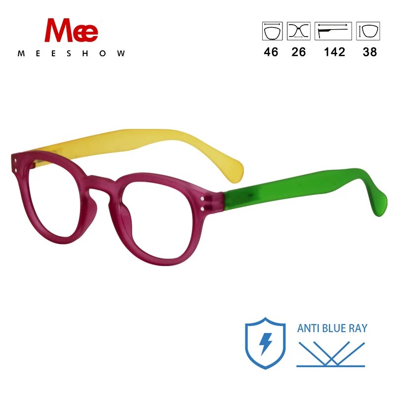 Meeshow 2023 New prescription glasses frame Stylish Men Women blue