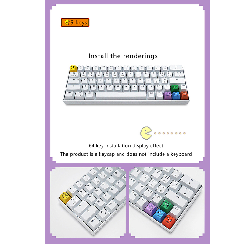 5pcs/Set Pbt Color Super Mario Keycap Personalized Supplement Mechanical Keyboard Keycap For Mechanical Gaming Keyboard Gamers Computer Cute Cartoon Switch Key Cap. 