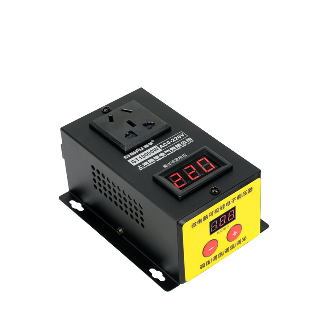 GC 220v 10000w High-power Scr age  Regulator With Heat Sink Motor/fan/electric Drill Speed Controller Governor age Controller model. 