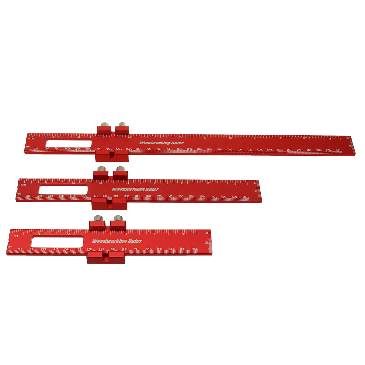 T-Type Sliding Pocket Ruler - Aluminum Alloy, 300mm (11.8"), Inch & Metric, CNC Machined