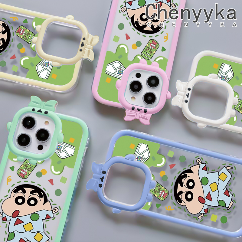 Chenyyka For VIVO V23 5G S12 5G V23i 5G Case Cartoon Crayon Shin-chan New Design Shockproof Clear Phone Cases Monster Camera Lens Protective Cover Soft Silicone Transparent Case. 