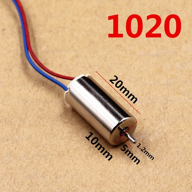 1020 RC Drone Motor  455000RPM DC 3.7V 10x20mm Magnetic Micro Motor High Speed For 55mm 75mm/ 76mm Mini Fans & Propeller 1020 Motor for RC Dron. 