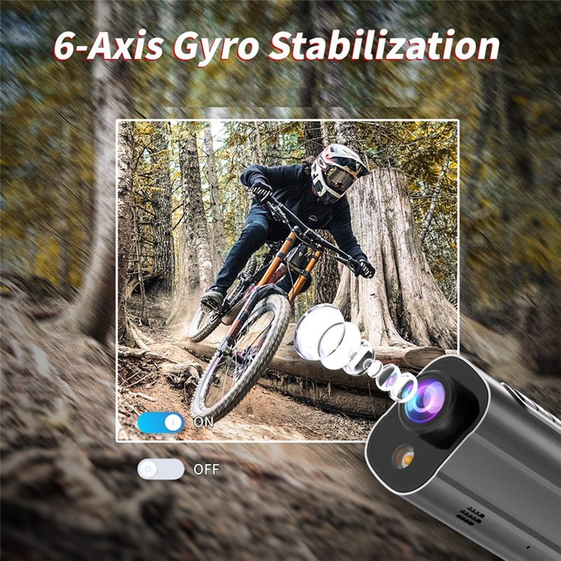 5K Action Camera Motorcycle Helmet Camera Anti Shake Riding Bike Drive Recorder WiFi Sport DV Camera with LED Light Easy Install Easy to Use. 