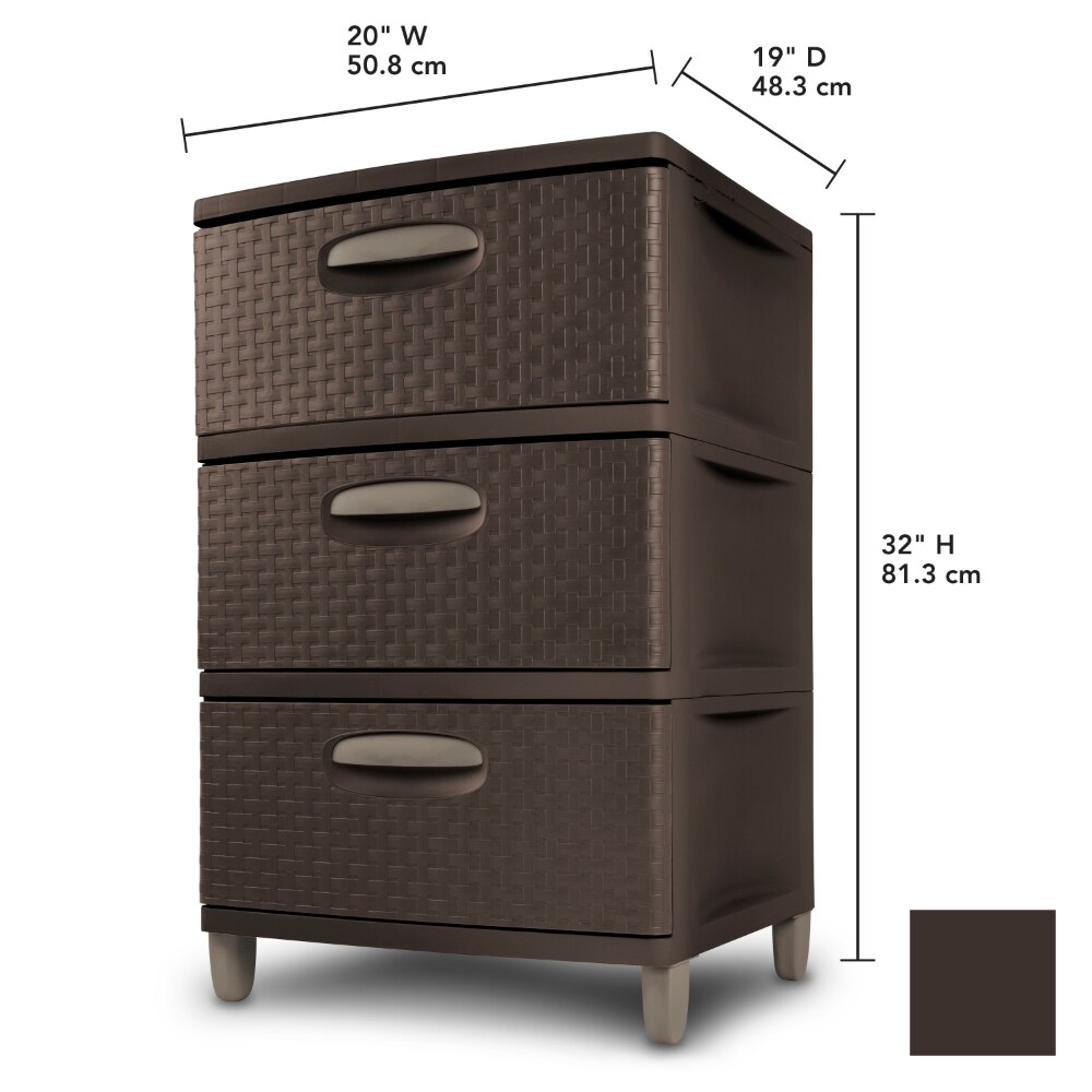 Sterilite 3 Weave Drawer Unit Espresso. 